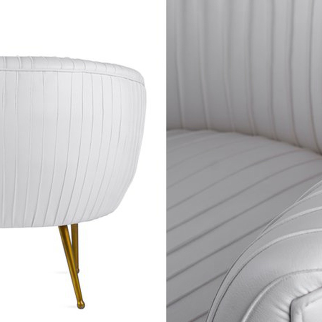 Кресло Kelly Wearstler SOUFFLE CHAIR - RUCHED Milk