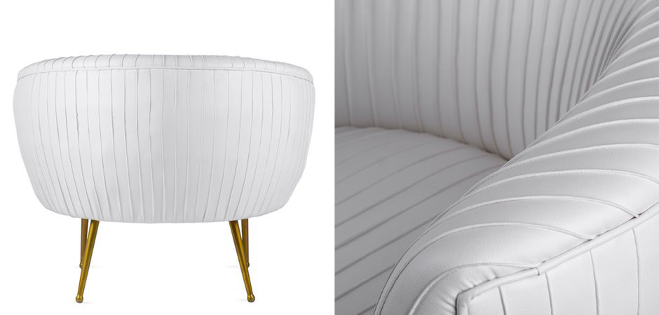 Кресло Kelly Wearstler SOUFFLE CHAIR - RUCHED Milk