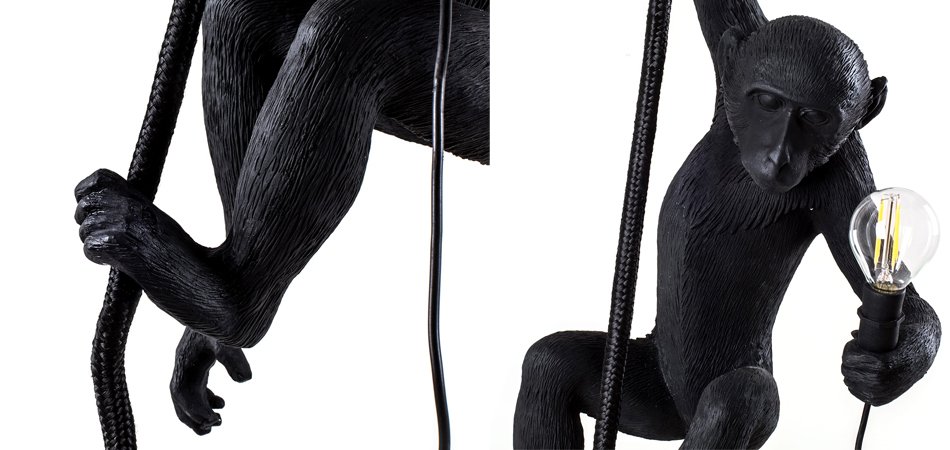 Подвесной светильник SELETTI MONKEY LAMP CEILING VERSION Black