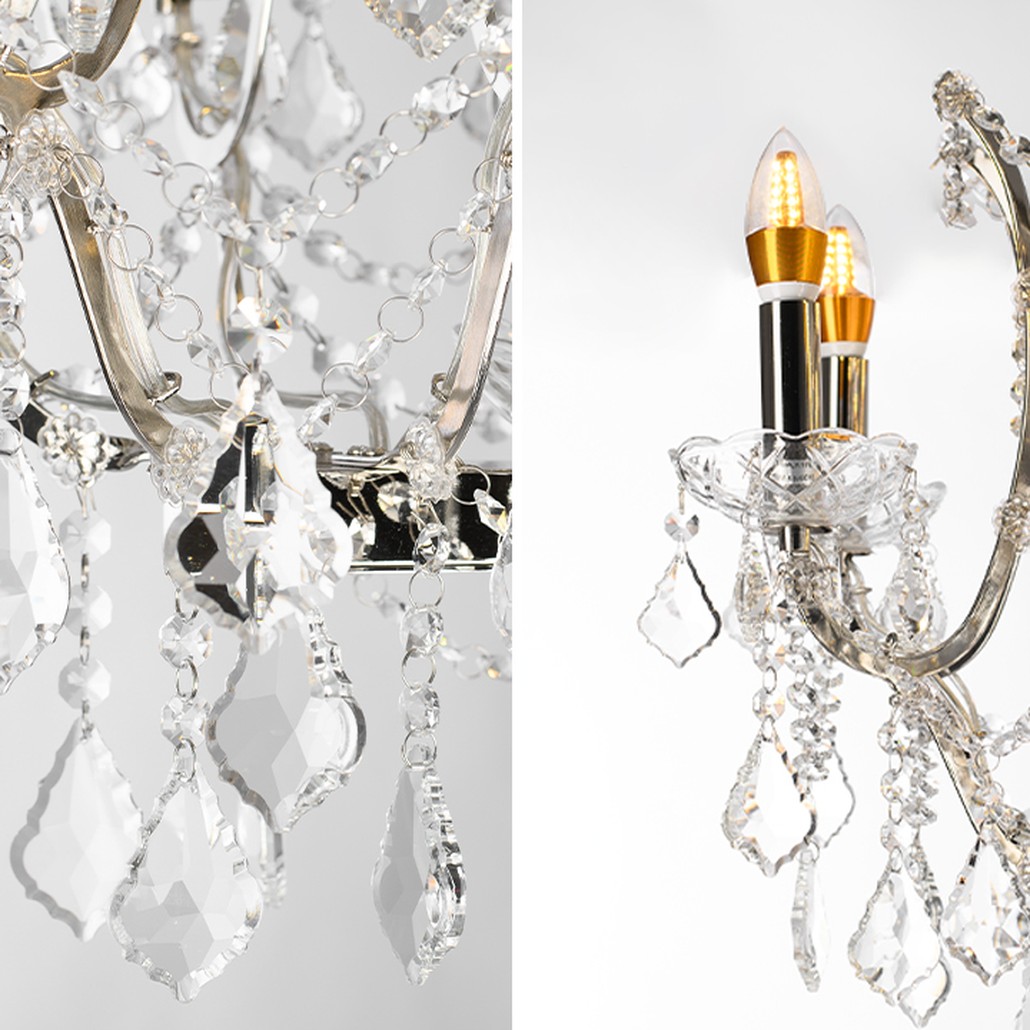 Люстра 19TH C. ROCOCO IRON & CLEAR CRYSTAL Rectangular