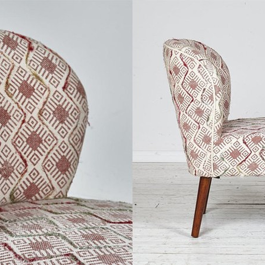 Кресло с розовым орнаментом KELIM Pattern