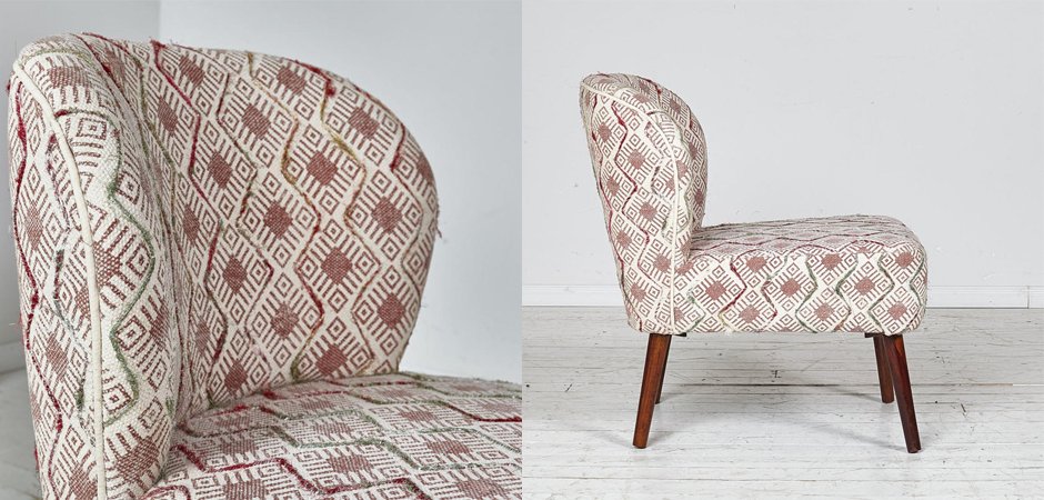Кресло с розовым орнаментом KELIM Pattern
