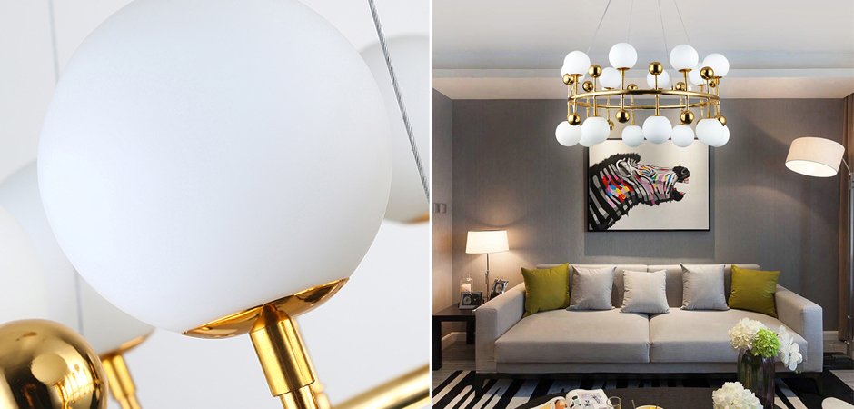Люстра Milk Bubble Ring Chandelier