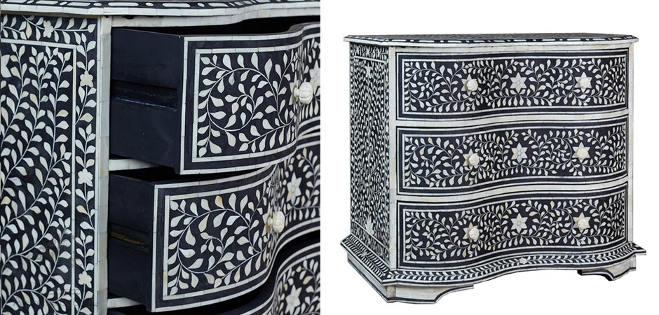 Комод Inlaid Bone Stars And Waves