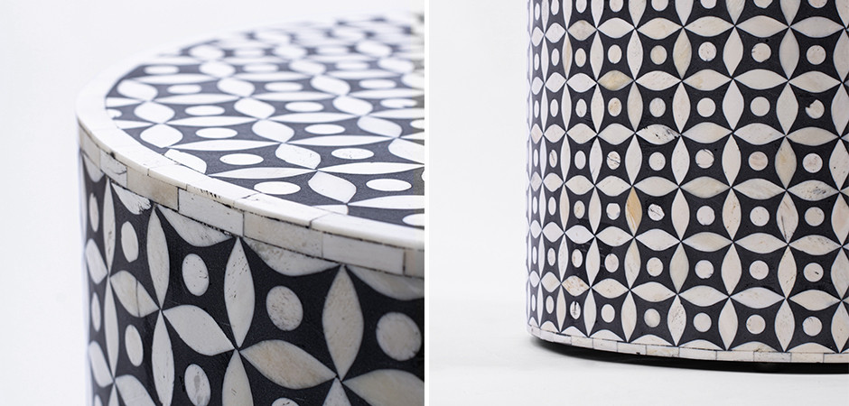 Табурет Inlaid Bone Geometry