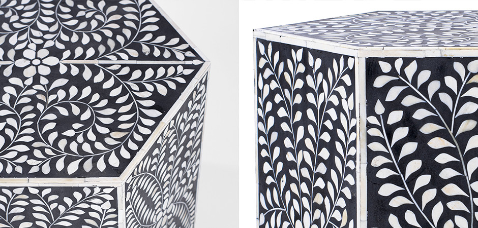 Табурет Inlaid Bone Hexagon