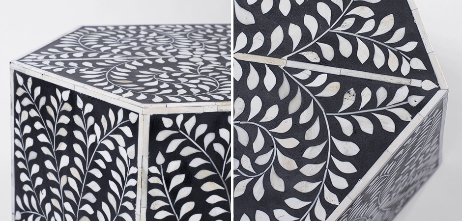 Табурет Inlaid Bone Hexagon