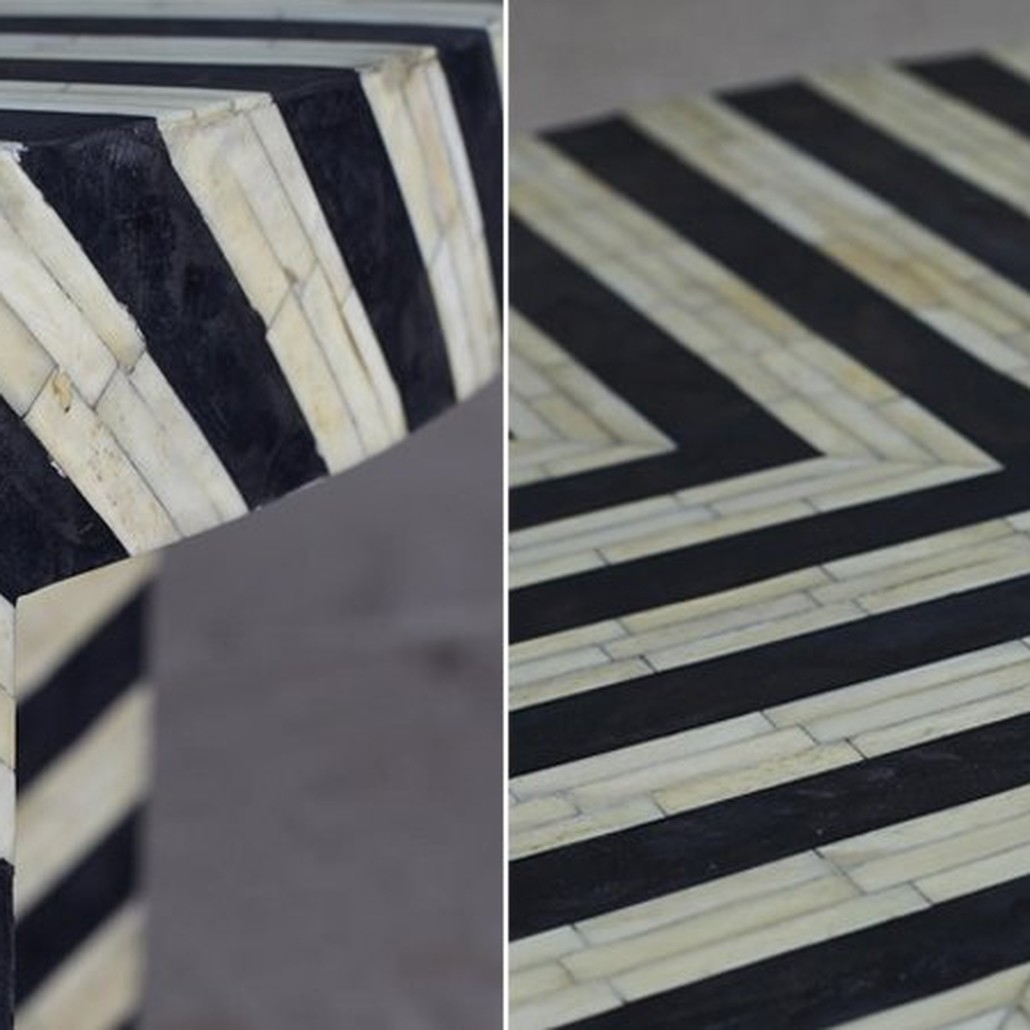 Кофейный стол Inlaid Bone Zigzag