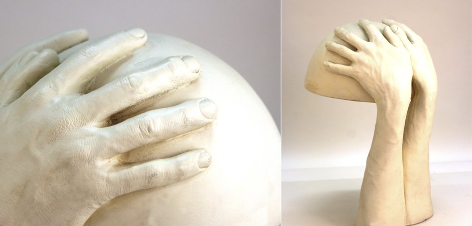 Настольная лампа Modern Richard Etts Plaster Hands Table Lamp