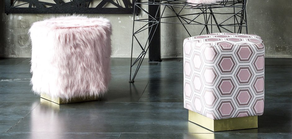 Пуф Hexagon Pink Geometry