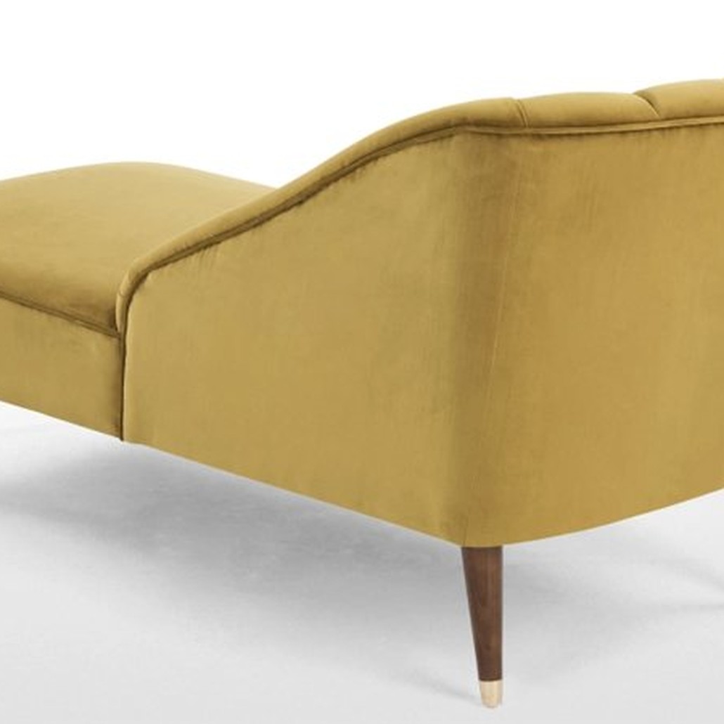 Кушетка Chaise Longue, Antique Gold Velvet