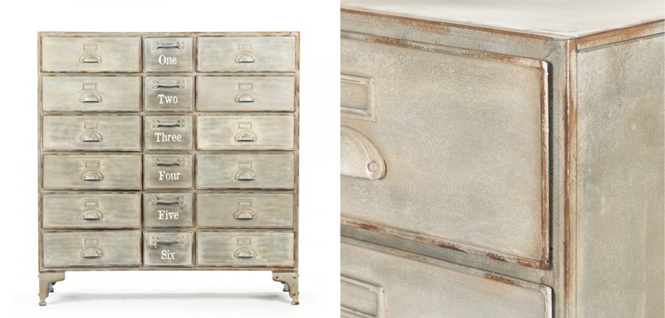 Комод металлический в стиле лофт Oscar Drawer Cabinet