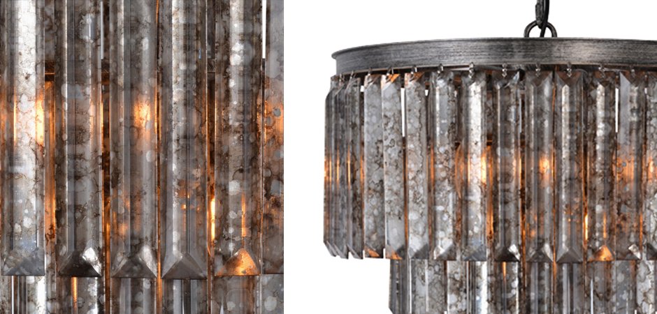 Подвесной светильник ODEON Aged Glass Chandelier