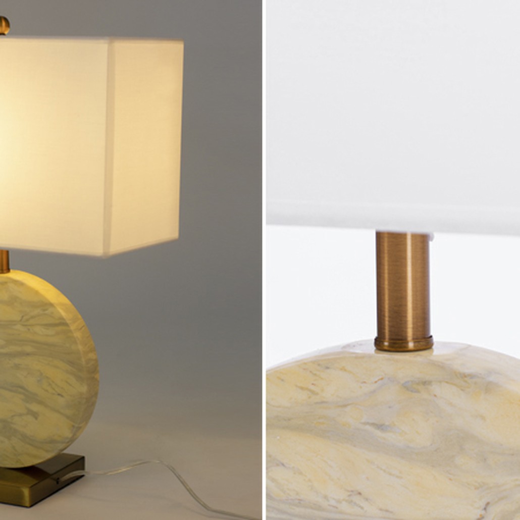 Настольная лампа Lua Grande Table Lamp beige marble
