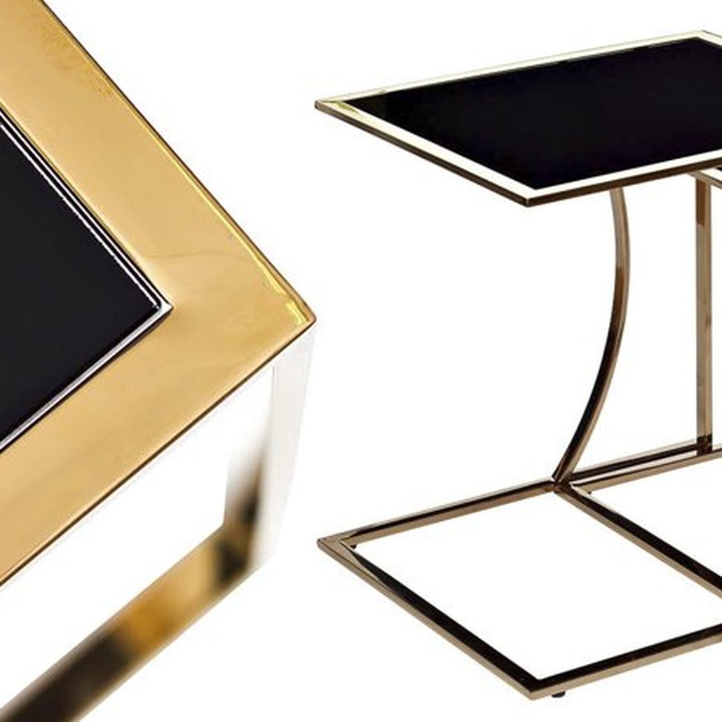 Приставной стол Metal Crescent Side Table Gold