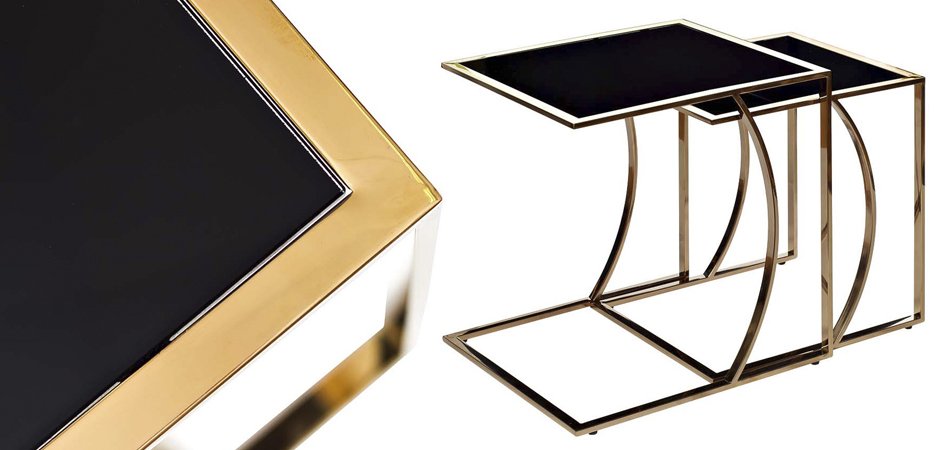 Приставной стол Metal Crescent Side Table Gold