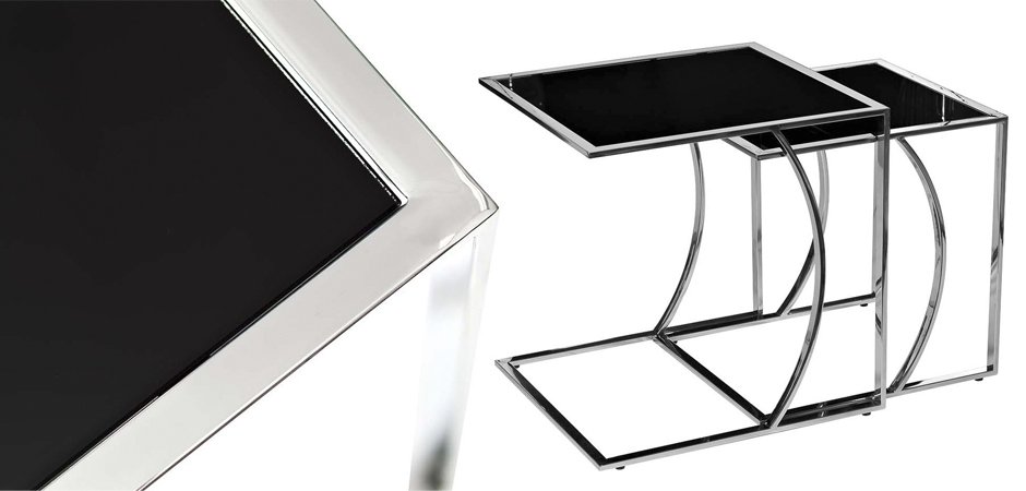 Приставной стол Metal Crescent Side Table Chromium