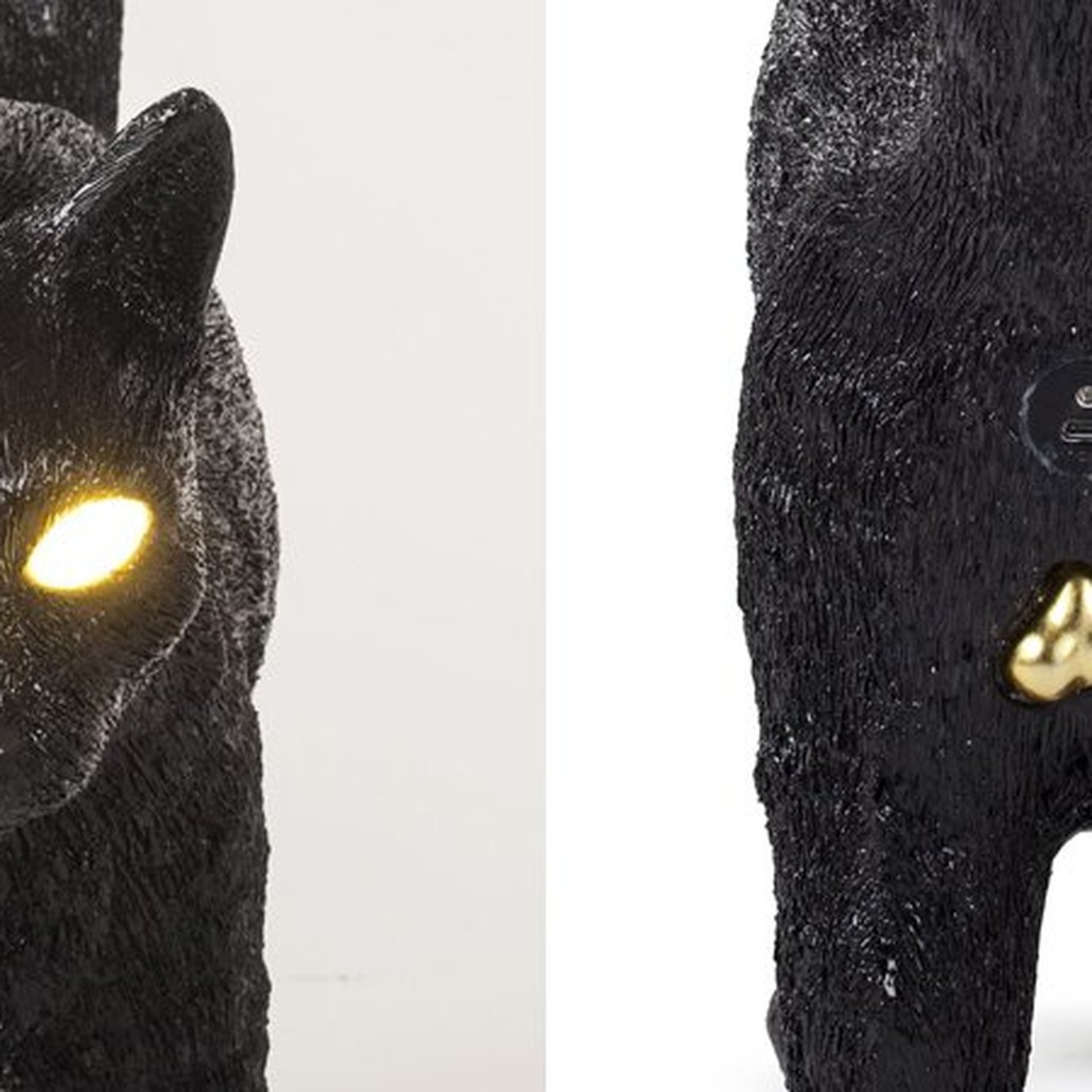 Лампа Seletti Jobby The Cat Black