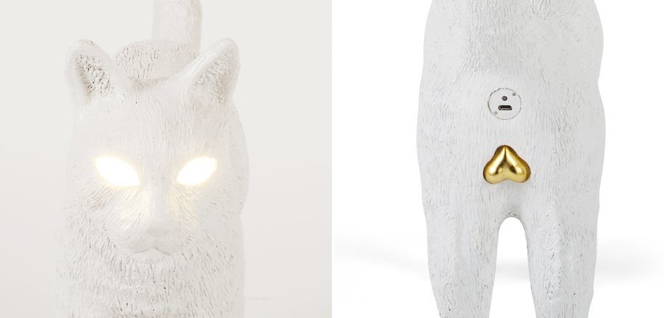 Лампа Seletti Jobby The Cat White