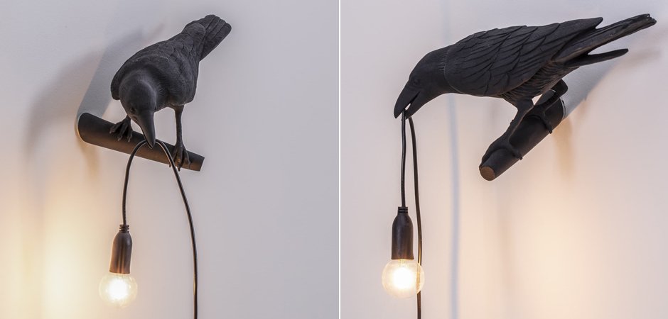Бра Seletti Bird Lamp Black Looking