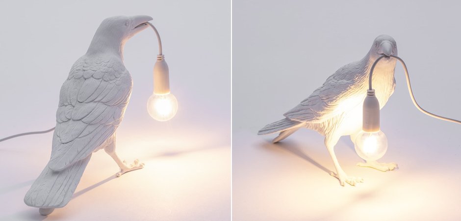 Настольная лампа Seletti Bird Lamp White Waiting