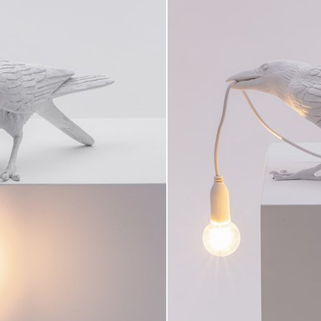 Настольная лампа Seletti Bird Lamp White Playing