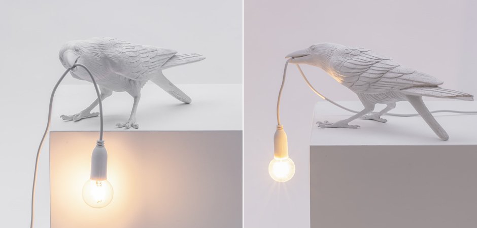 Настольная лампа Seletti Bird Lamp White Playing