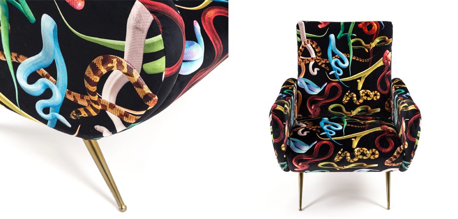 Кресло Seletti Armchair Snakes Design: Toiletpaper
