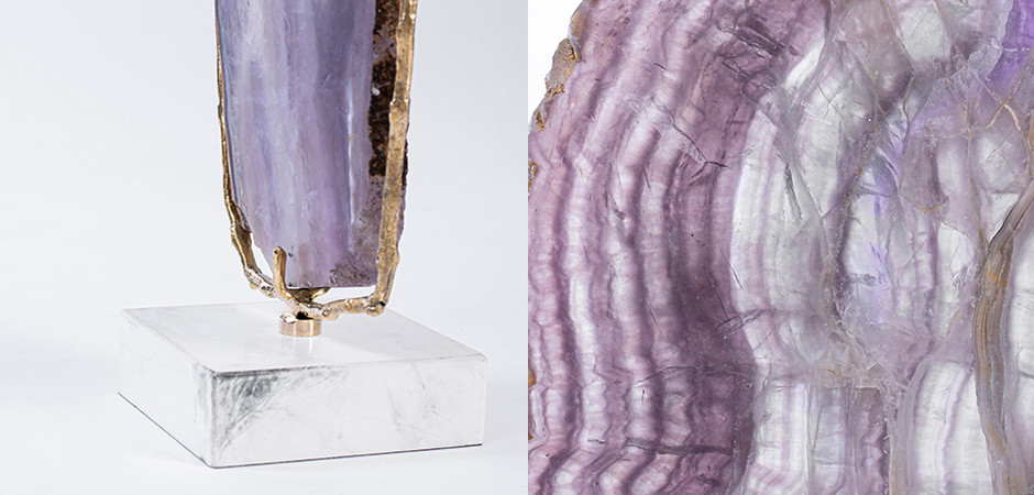 Plaque fluorite pourpre Аксессуар камень Флюорит