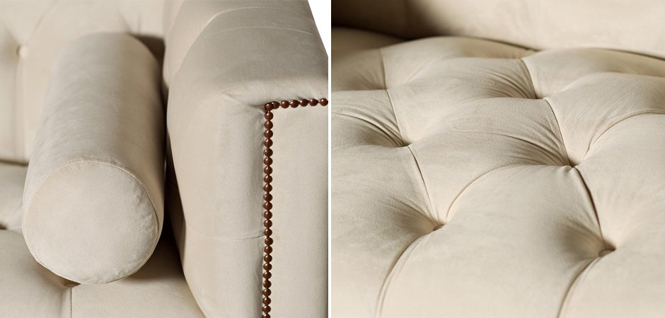 Диван Modern Velvet Tuxedo Sofa