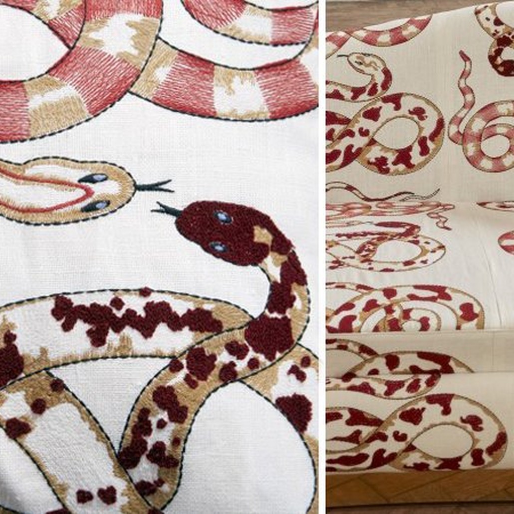 Диван KELLY SOFA Venimeuses Snake Embroidery