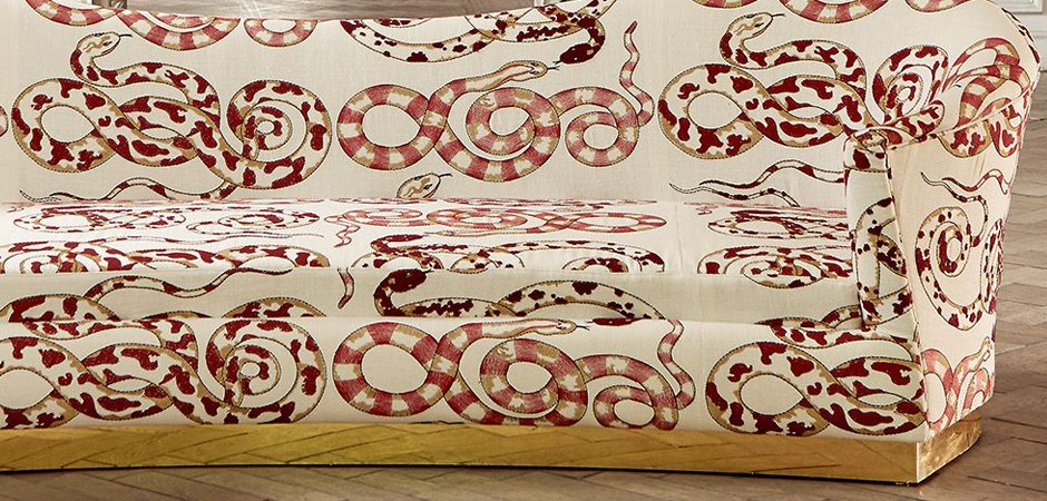 Диван KELLY SOFA Venimeuses Snake Embroidery