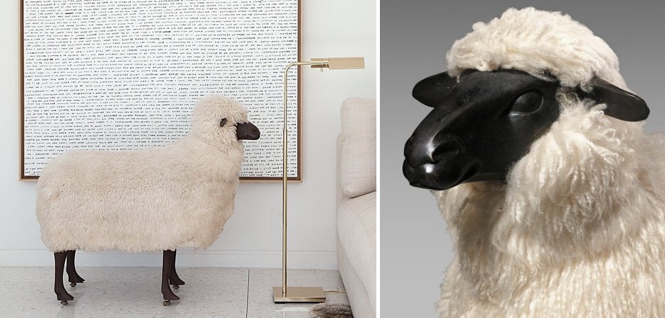 Пуф Овечка Sheep Bench White Moutons de laine