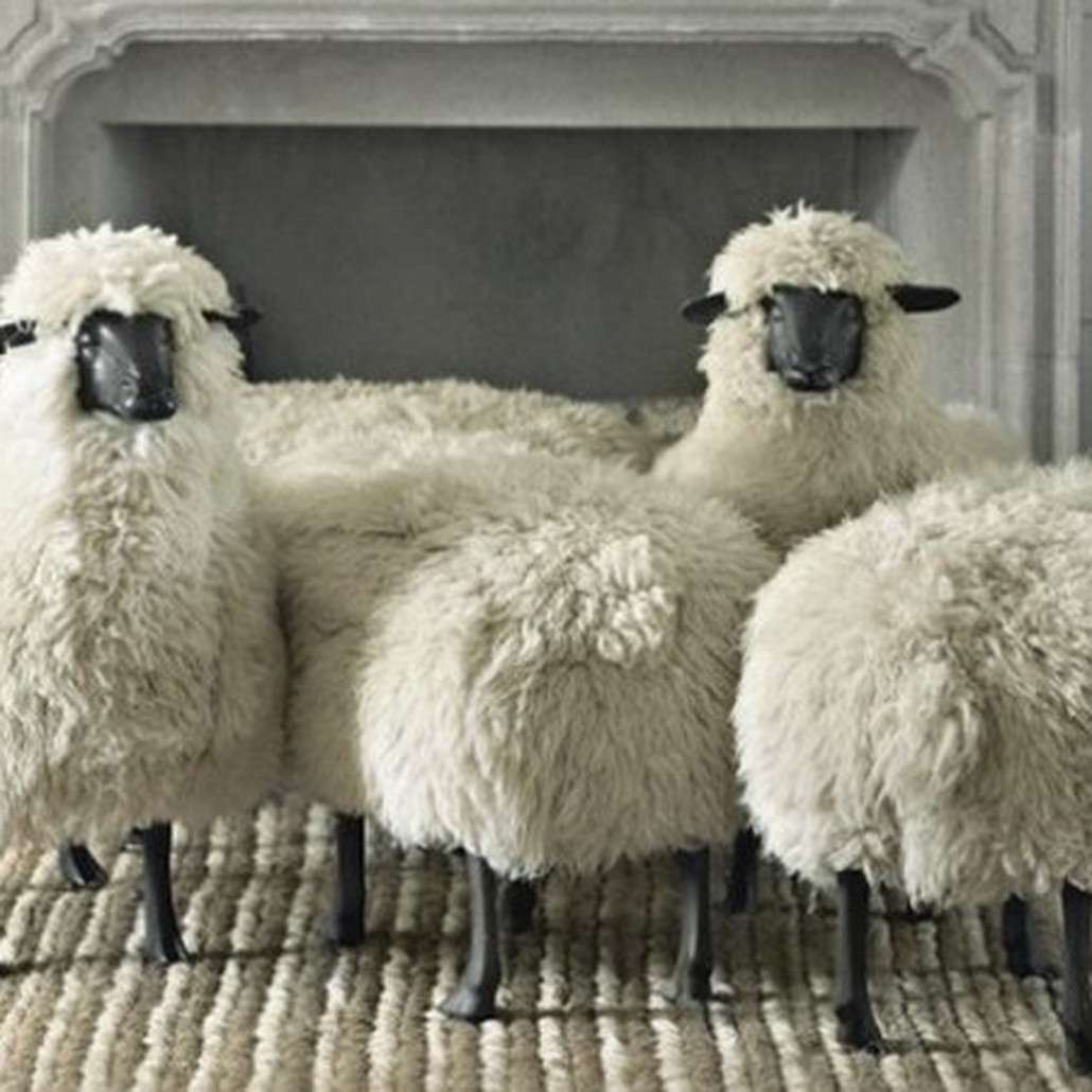 Оттоманка FRANCOIS-XAVIER LALANNE Moutons de laine OTTOMANS
