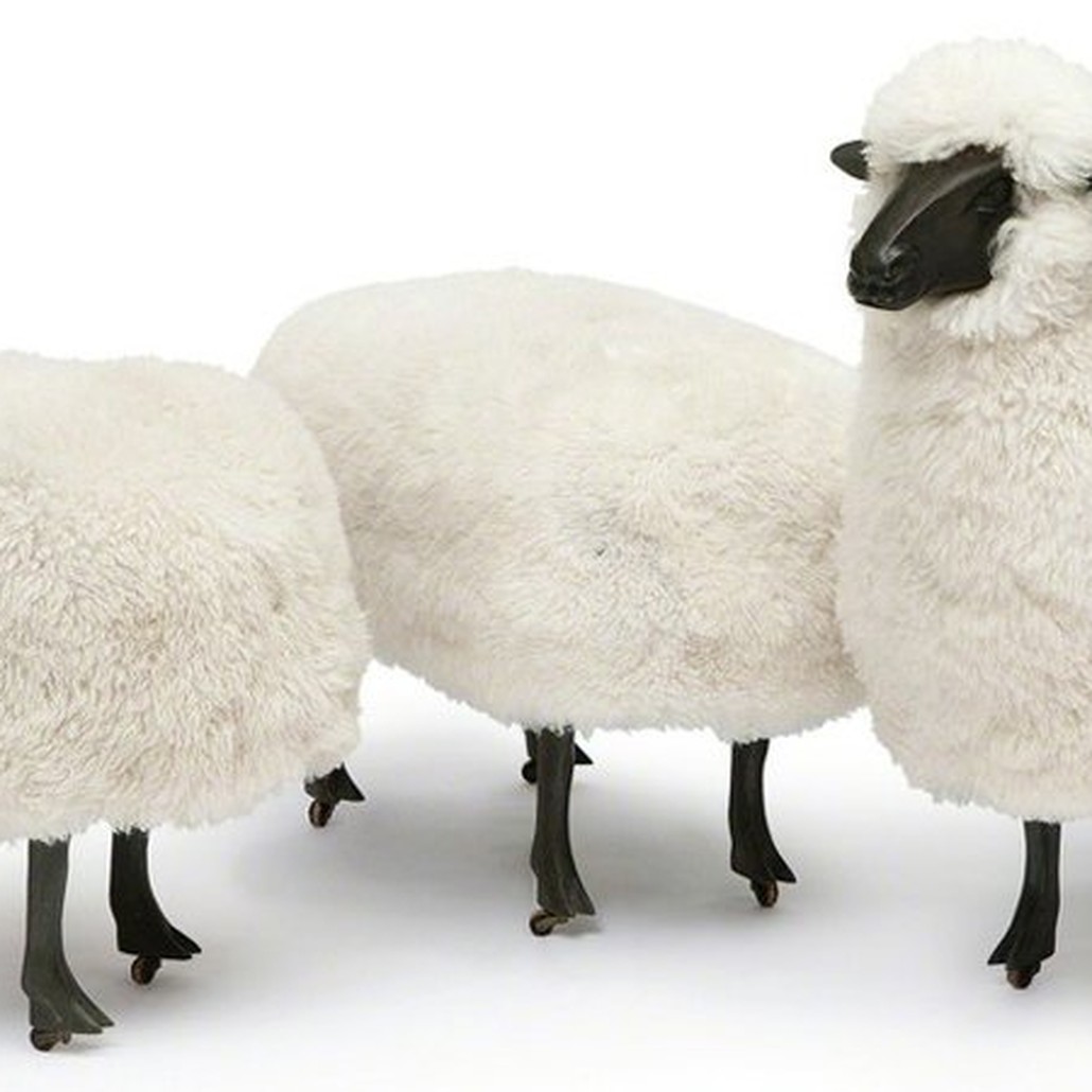 Оттоманка FRANCOIS-XAVIER LALANNE Moutons de laine OTTOMANS