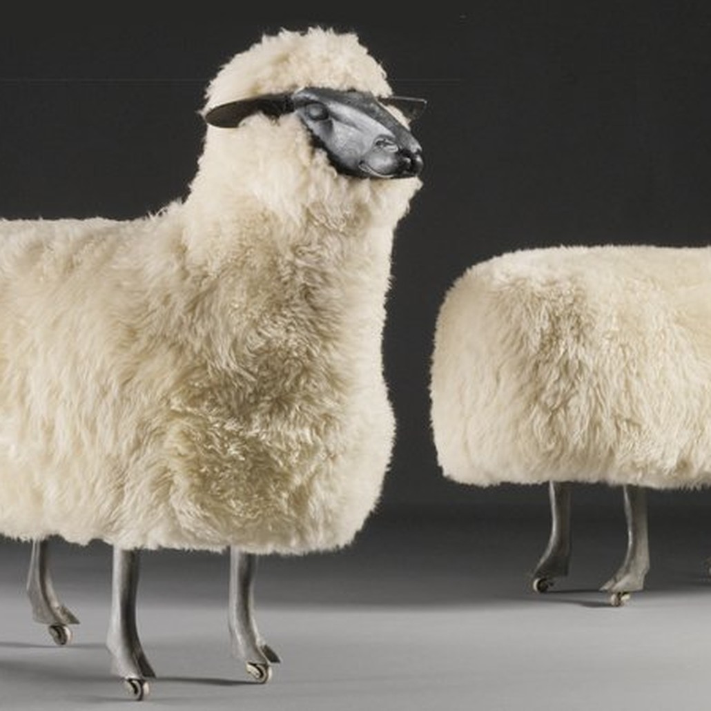 Оттоманка FRANCOIS-XAVIER LALANNE Moutons de laine OTTOMANS