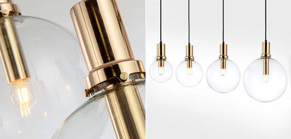 Подвесной светильник Glass Globe Gold