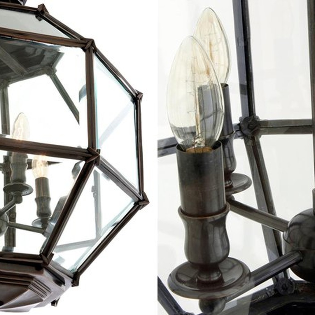 Люстра Lantern Owen Bronze M