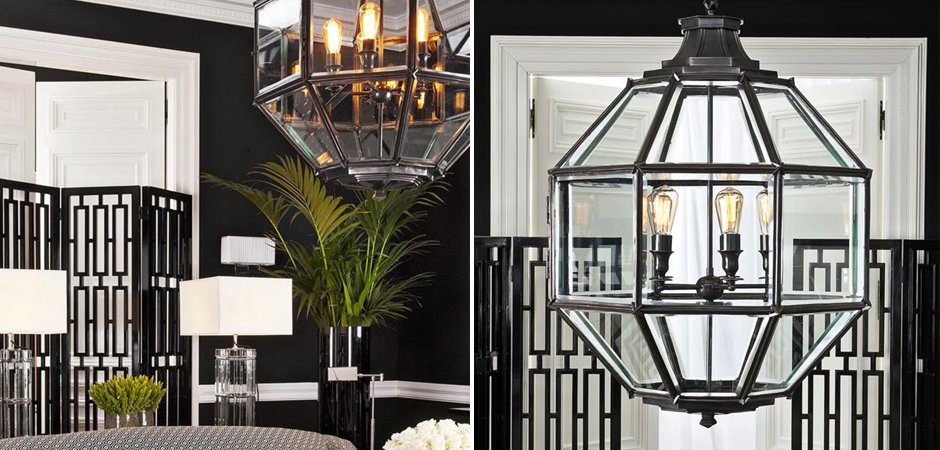 Люстра Lantern Owen Bronze L