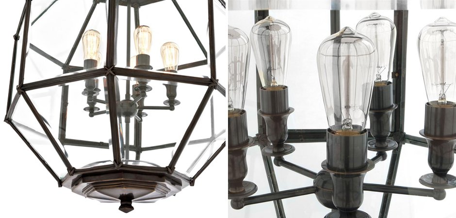 Люстра Lantern Owen Bronze L