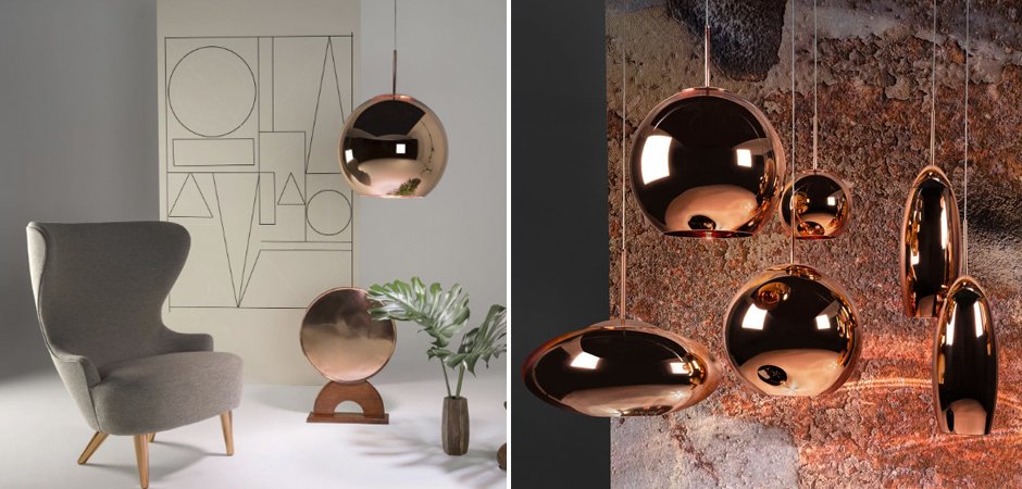 Люстра Tom Dixon Copper Wide Pendant Lamp