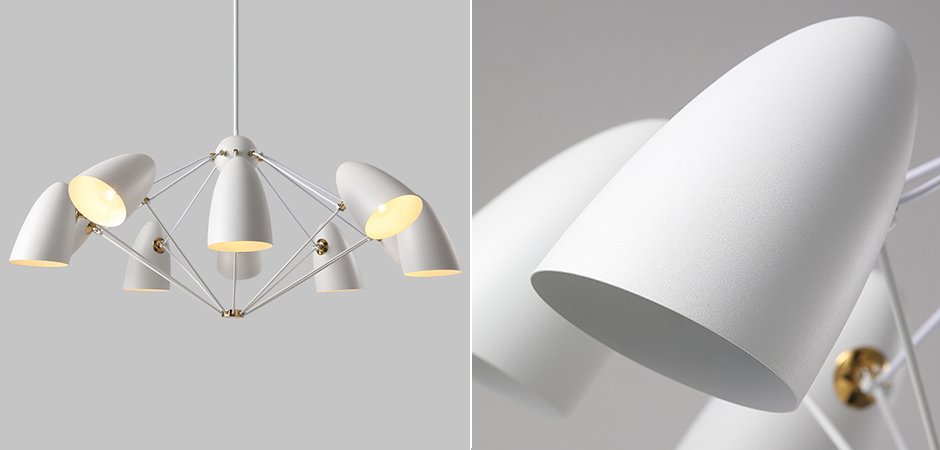 Люстра JLYLITE 10-Light Sputnik Chandelier White
