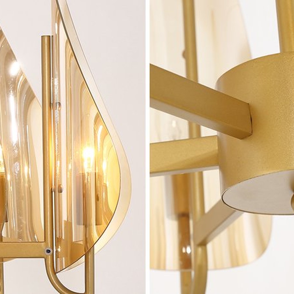 Люстра Chandelier Max Ingrand Fontana Arte Amber glass