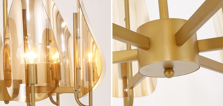 Люстра Chandelier Max Ingrand Fontana Arte Amber glass