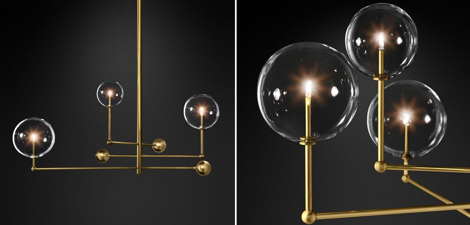 Подвесной светильник Globe Mobile 3 brass