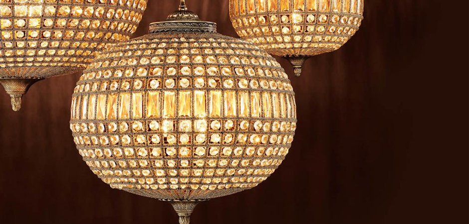 Люстра Chandelier Kasbah Oval M Brass