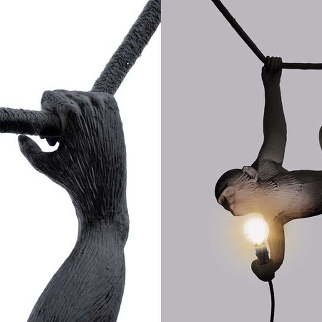 Подвесной светильник Seletti The Monkey Lamp Swing Black