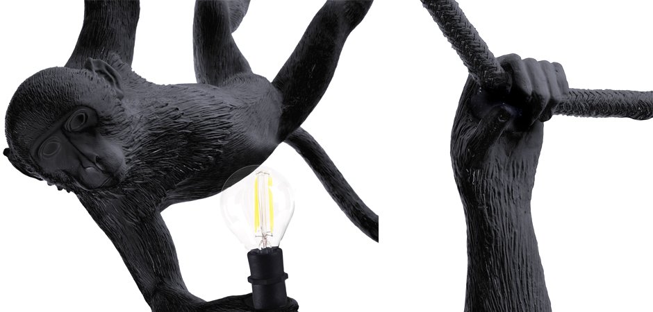 Подвесной светильник Seletti The Monkey Lamp Swing Black