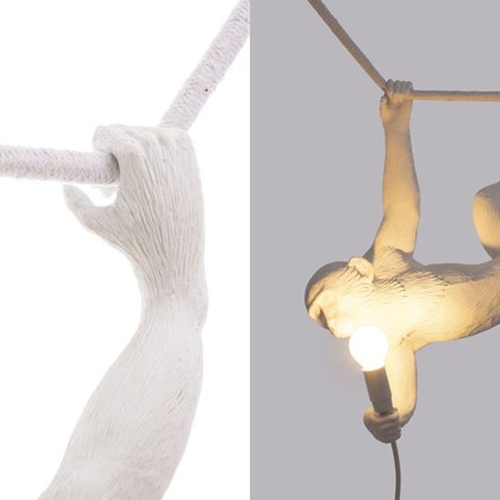 Подвесной светильник Seletti The Monkey Lamp Swing White