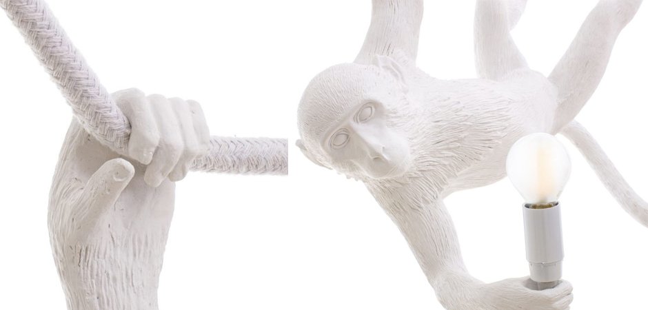 Подвесной светильник Seletti The Monkey Lamp  Swing White